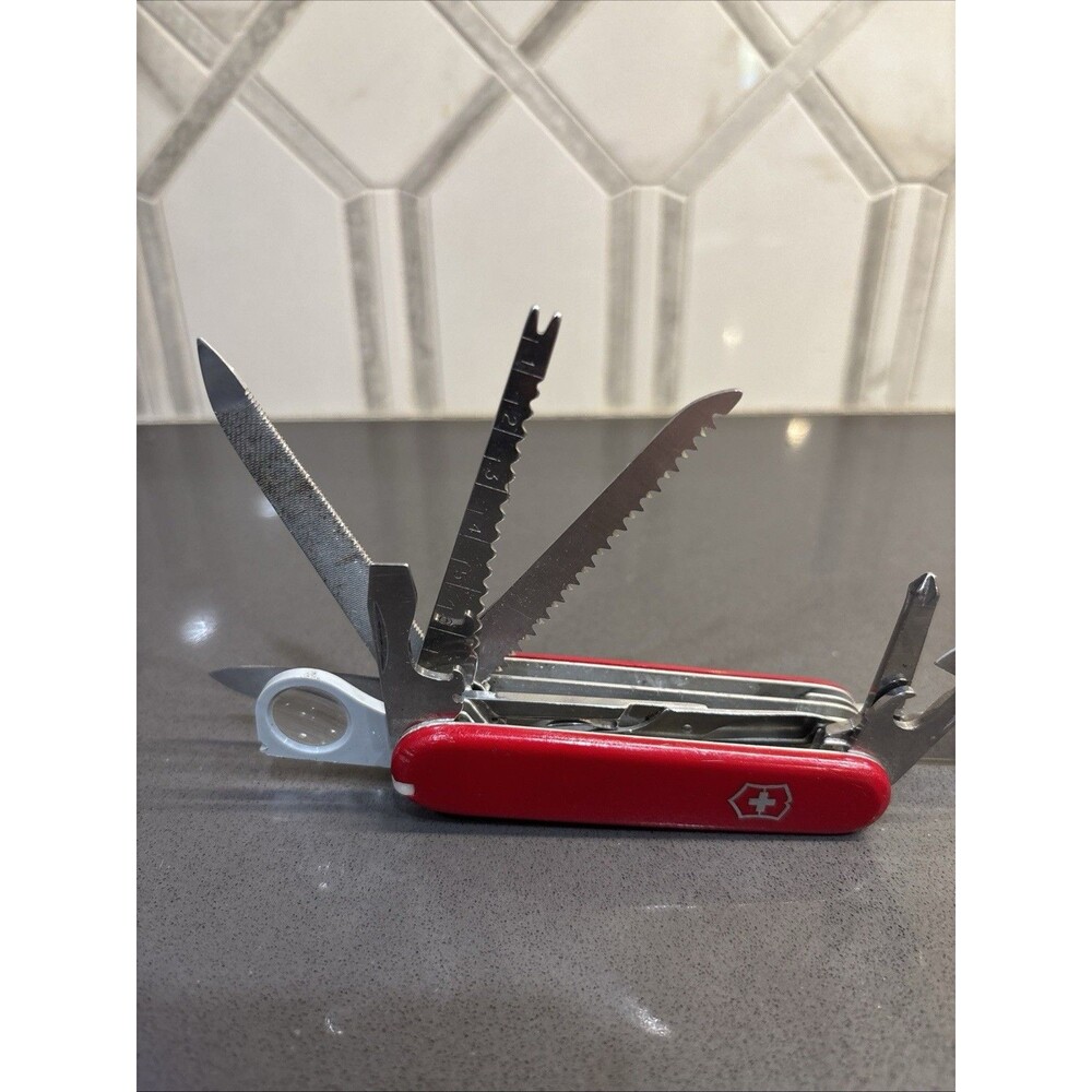 Victorinox Champion C 91mm Swiss Army Knife Vintage Red 7-Layer Multi-Tool 90’s